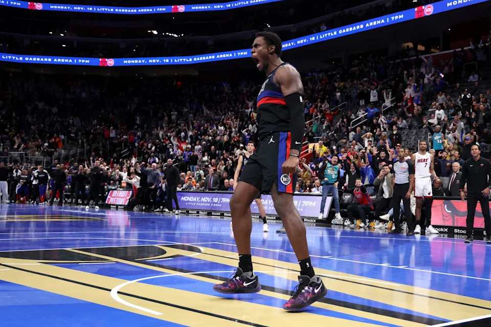 Jalen Duren of the Detroit PistonsGregory Shamus&sol;Getty Images