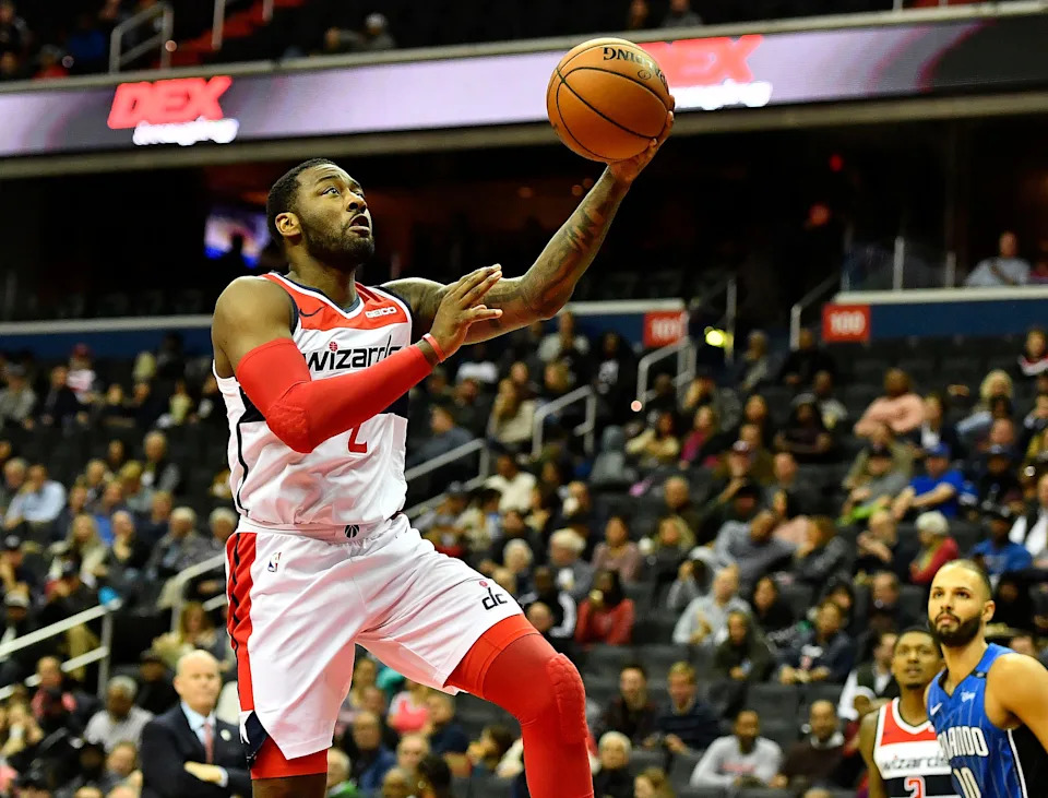 Guard John Wall spent the majority of his NBA career with the Washington Wizards.