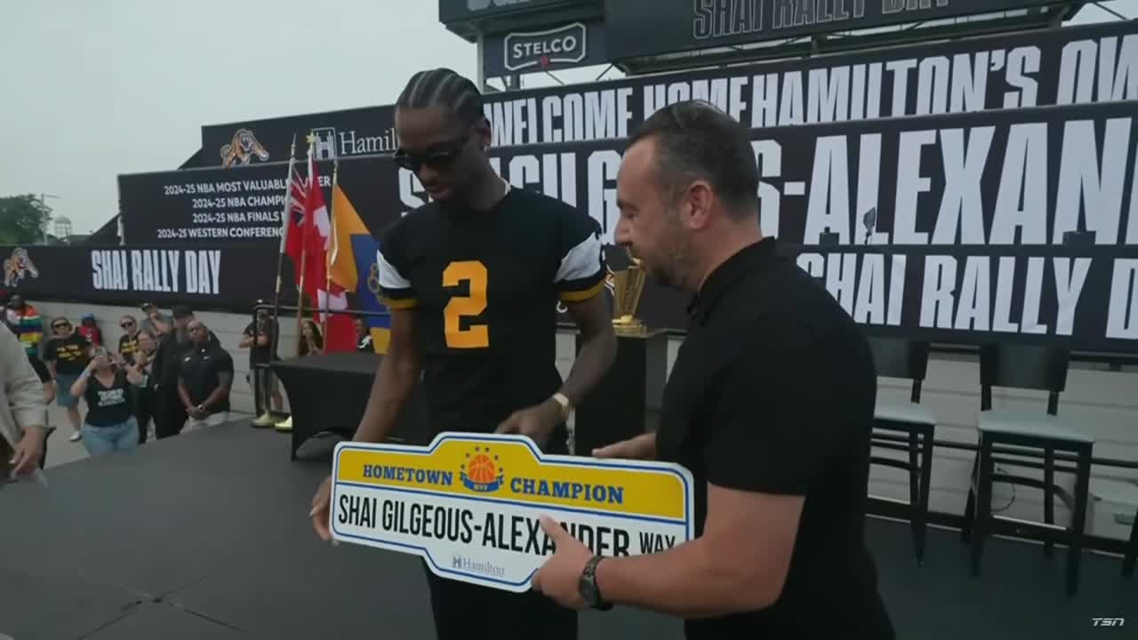 Shai Gilgeous-Alexander honored with key to the city and street naming in Hamilton after historic season