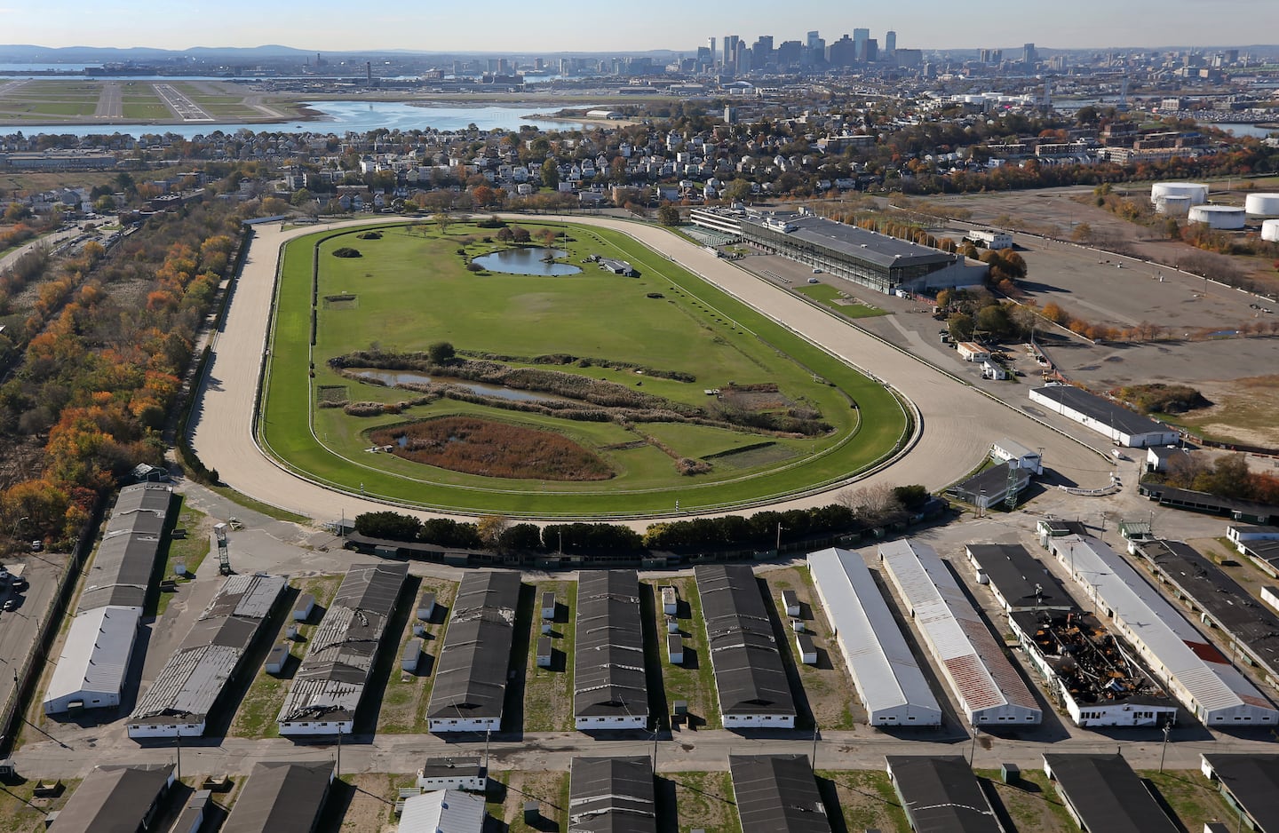 The former Suffolk Downs race track is being redeveloped into housing, office, and labs. It's a big enough site that could accommodate a sports arena.