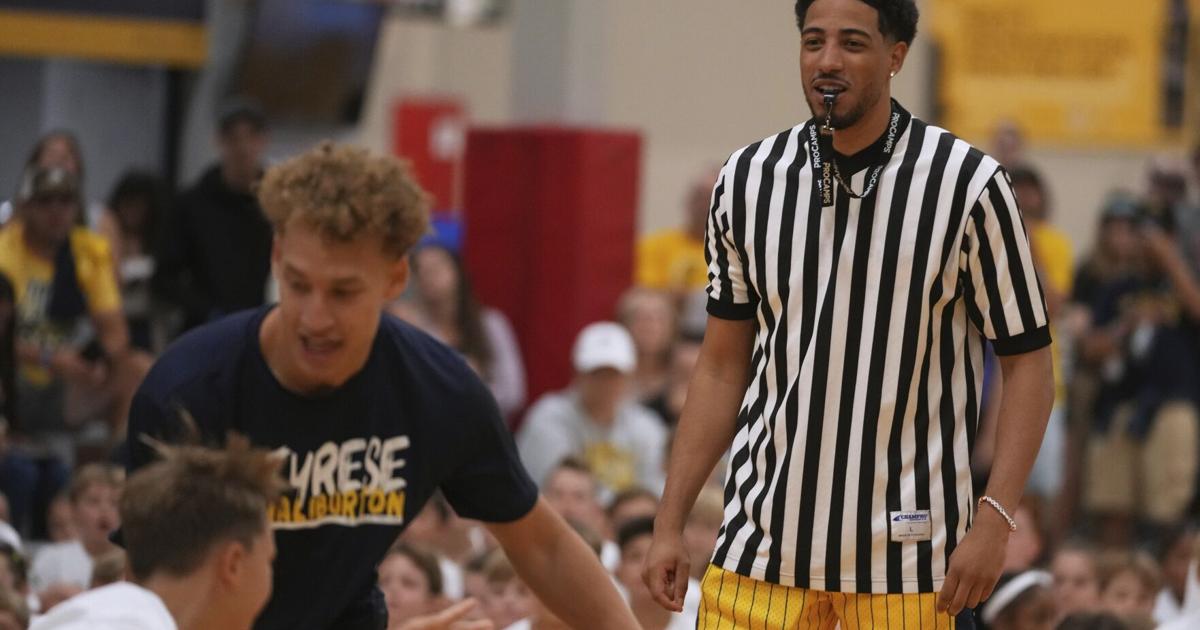 Tyrese Haliburton hosts youth basketball camp as recovery from Achilles tendon injury continues | National Sports