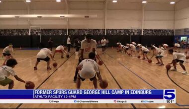 Former San Antonio Spurs Guard George Hill held his basketball camp in Edinburg