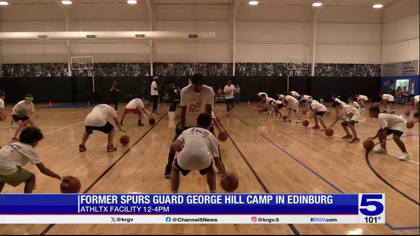 Former San Antonio Spurs Guard George Hill held his basketball camp in Edinburg