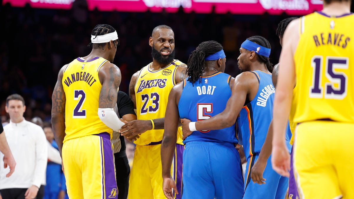 3 national TV games between Thunder and Lakers