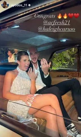 Ayo Dosunmu/Instagram Alex Caruso and Haleigh Broucher