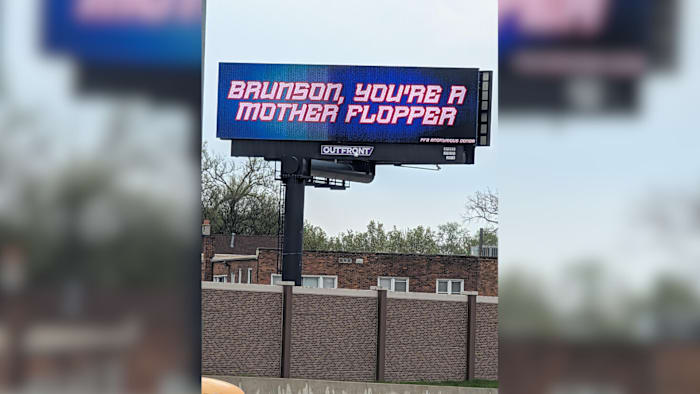 Billboards in Metro Detroit call out Knicks star Jalen Brunson for flopping during recent games