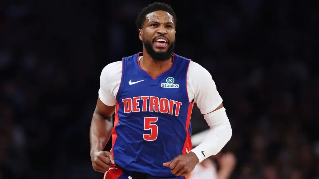 Malik Beasley #5 of the Detroit Pistons in action against the New York Knicks. (Sarah Stier/Getty Images)