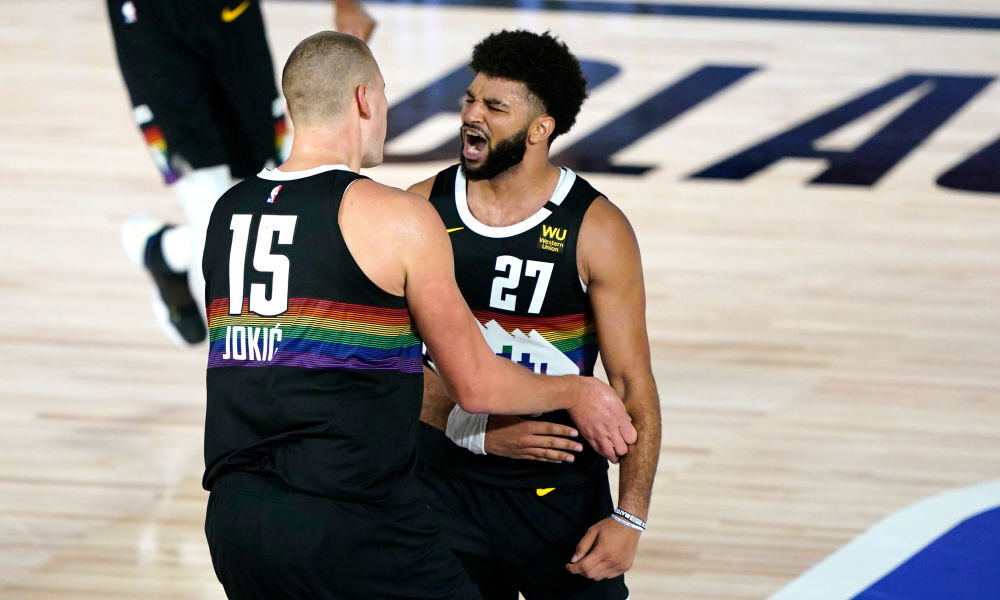 Denver Nuggets uniforms...