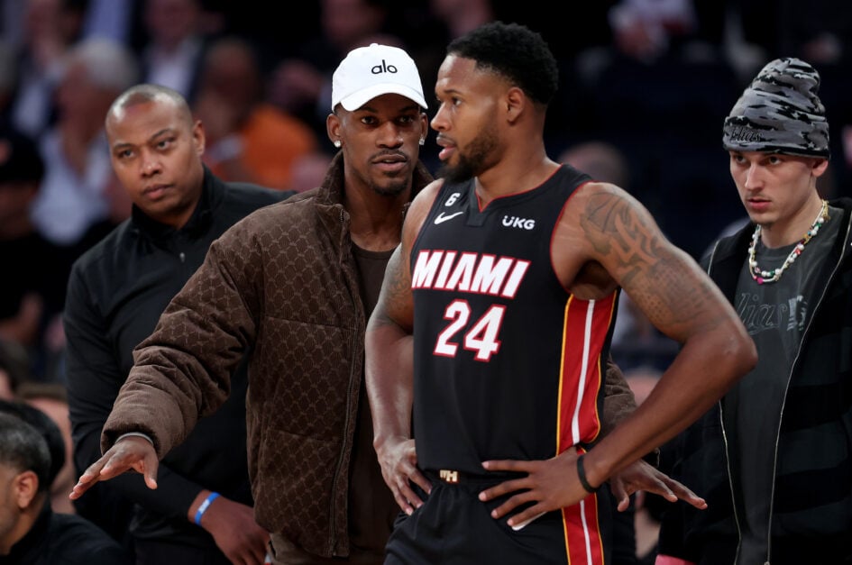 Jimmy Butler with Haywood Highsmith during his Miami Heat stint