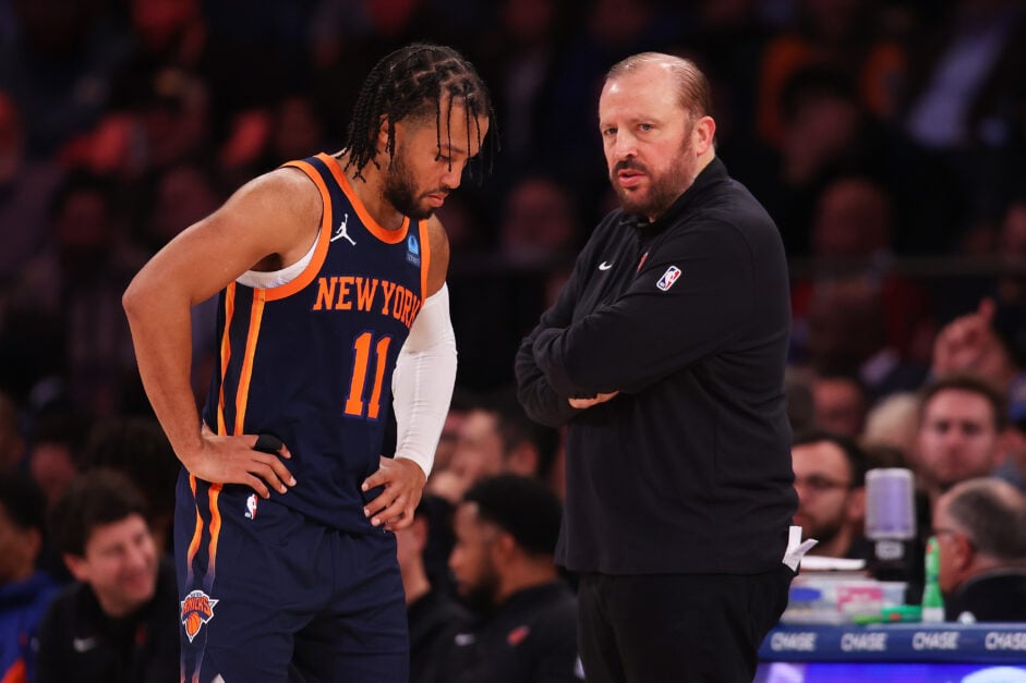 Jalen Brunson with his former coach Tom Thibodeau.