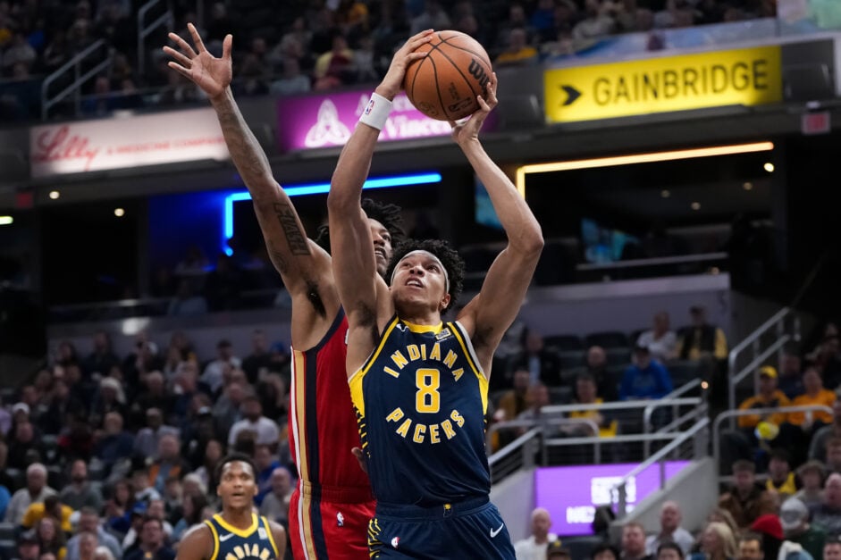 New Minnesota Timberwolves player Enrique Freeman during his tenure with the Indiana Pacers.