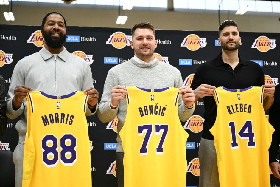 Markieff Morris, Luka Doncic, and Maxi Kleber