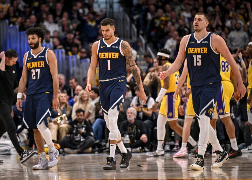 Jamal Murray, Michael Porter Jr., and Nikola Jokic
