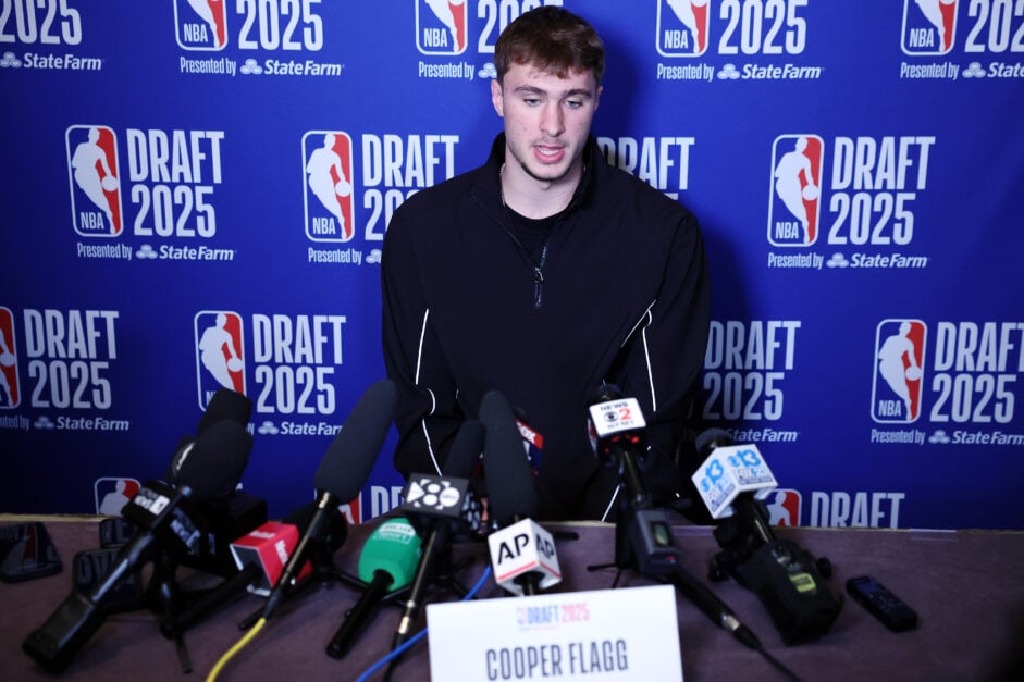Cooper Flagg during the 2025 NBA Draft, as he got selected by the Dallas Mavericks, which sees him as a future star.