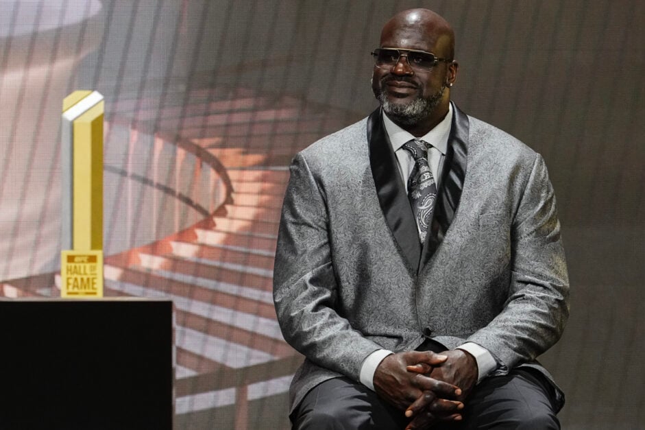 NBA icon Shaquille O'Neal at a UFC Hall of Fame event.