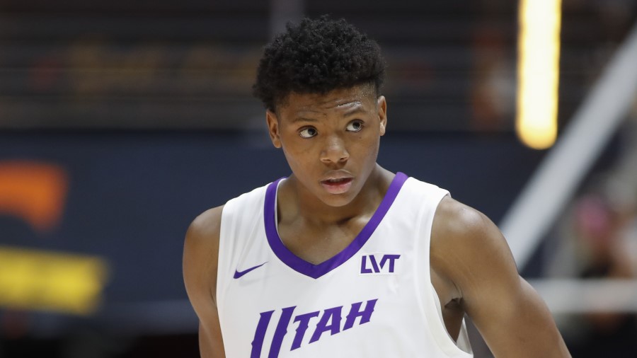 Ace Bailey #19 of the Utah Jazz