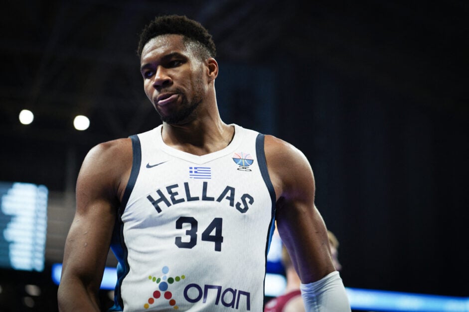 Giannis Antetokounmpo in Greece jersey