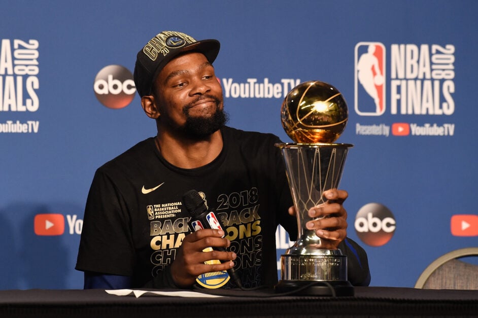 Kevin Durant won two Finals MVPs during his stint with the Golden State Warriors