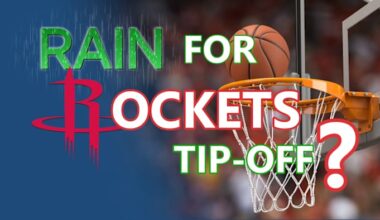Will showers dribble out in time for Houston Rockets fans headed to the Toyota Center?