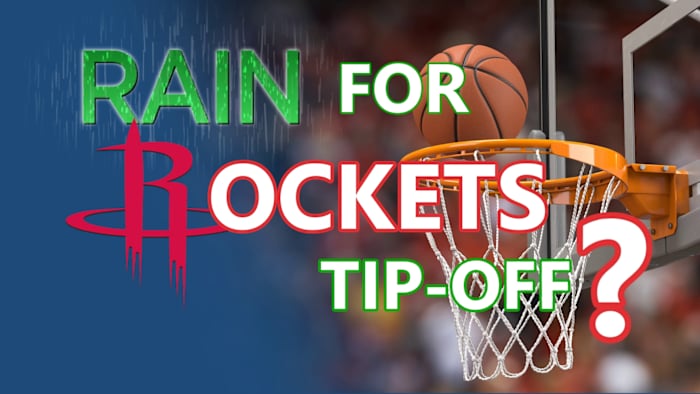 Will showers dribble out in time for Houston Rockets fans headed to the Toyota Center?