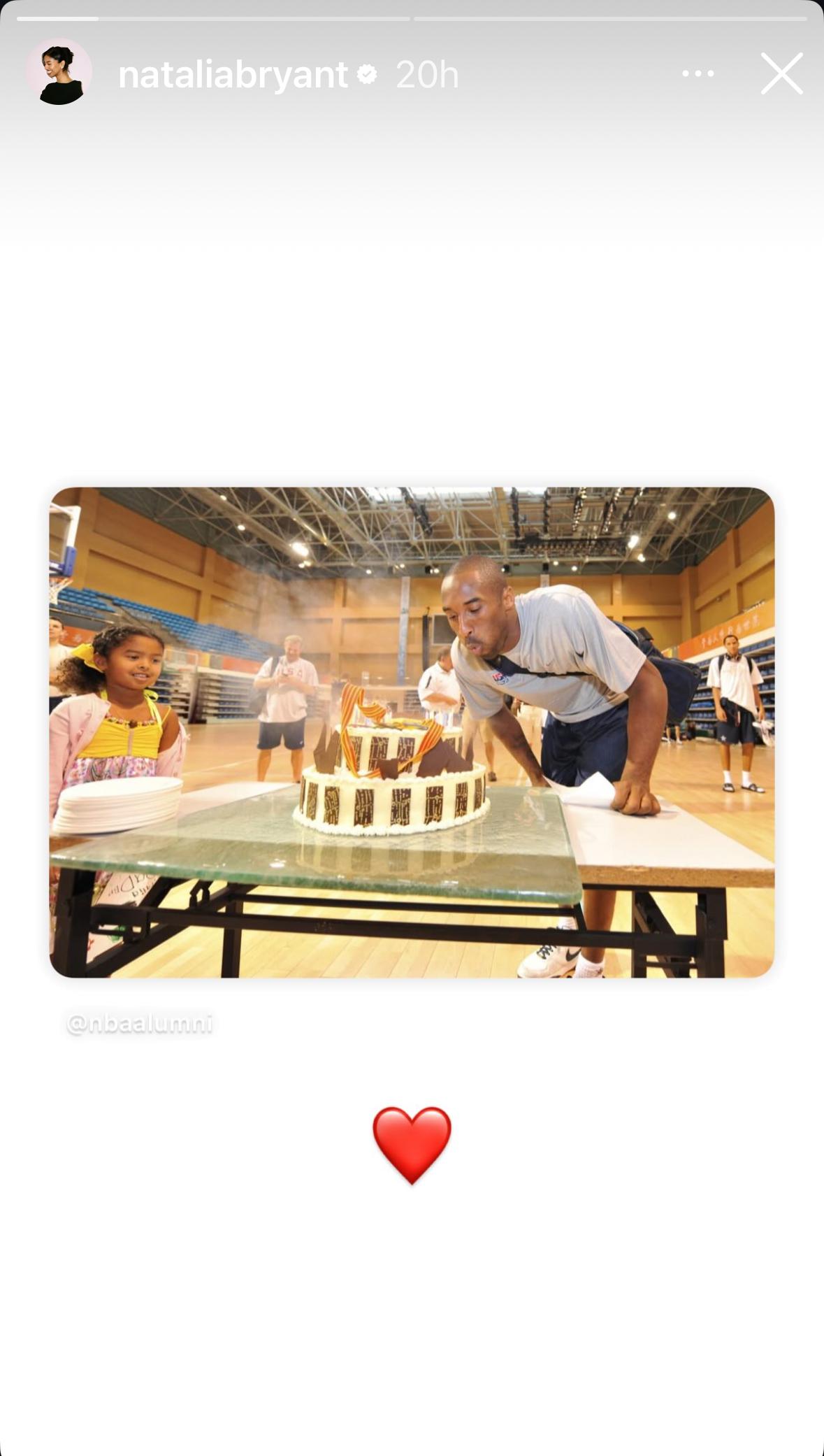 Natalia Bryant's IG story