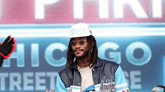 Derrick Rose's No. 1 jersey will be retired by the Chicago Bulls on January 24, 2026. (Photo by James Gilbert / GETTY IMAGES NORTH AMERICA / Getty Images via AFP)(Getty Images via AFP)