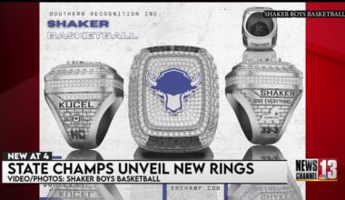 Shaker boys’ basketball team unveils championship rings 