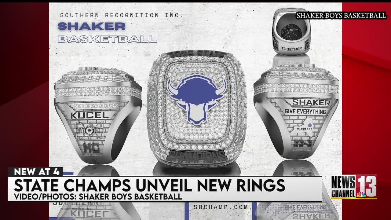 Shaker boys’ basketball team unveils championship rings 
