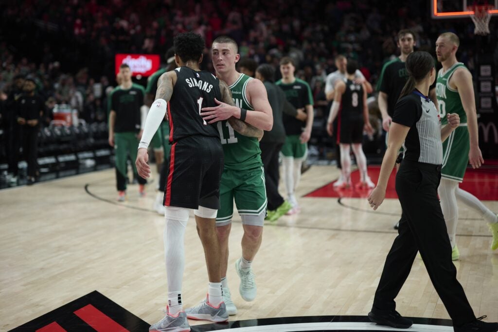 Anfernee simons projects to be the lead guard in the Celtics' starting five