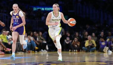 Paige Bueckers ties rookie single-game scoring record in Wings’ narrow loss to Sparks