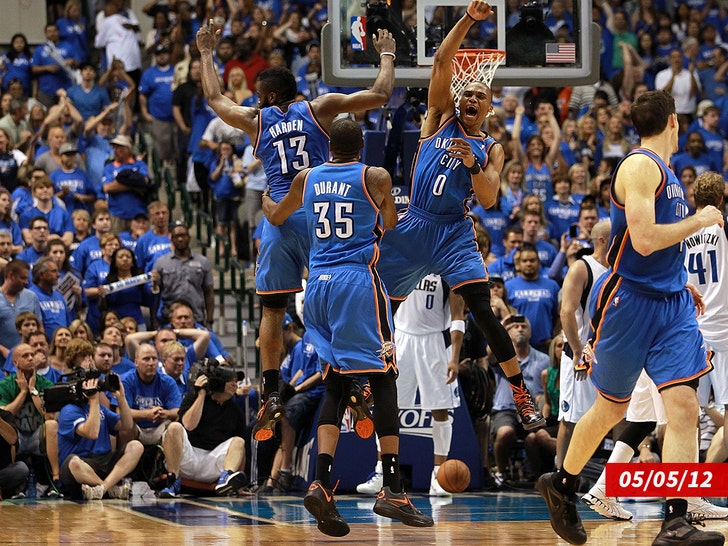 kevin durant, russell westbrook and james harden getty