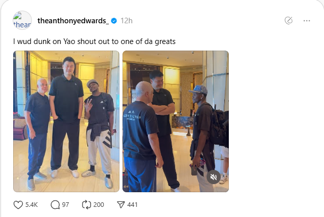 Anthony Edwards' IG Thread