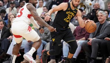 Warriors fall below .500 for 1st time this season after losing at Toronto