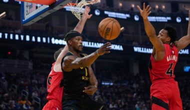 Butler scores 18, but Curry injured in Warriors 117-114 win over Raptors