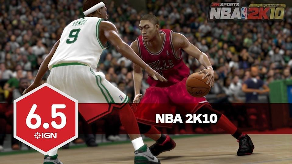 <a href="http://www.ign.com/articles/2009/10/12/nba-2k10-review-4" rel="nofollow noopener" target="_blank" data-ylk="slk:Reviewed by Jeff Haynes;elm:context_link;itc:0;sec:content-canvas" class="link ">Reviewed by Jeff Haynes</a><br>12 October 2010<br>Many sports gamers wonder what the differences from one year to the next will be to determine whether it's worth their cash. In this respect, NBA 2K10 is just barely above a roster update, with gameplay that resembles last year's title, practically no significant updates that improve the gameplay, and visuals that are clearly on the wrong side of outdated. While the basketball is still adequate, the arcade like play instead of simulation play may turn off some players, and the lack of vast improvements will make it hard to justify picking this one up over the current gen version, which is clearly the focus of 2K Sports.