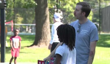 Big Brothers Big Sisters, LMPD team up for 'Badges, Bags and Basketball' at Iroquois Park