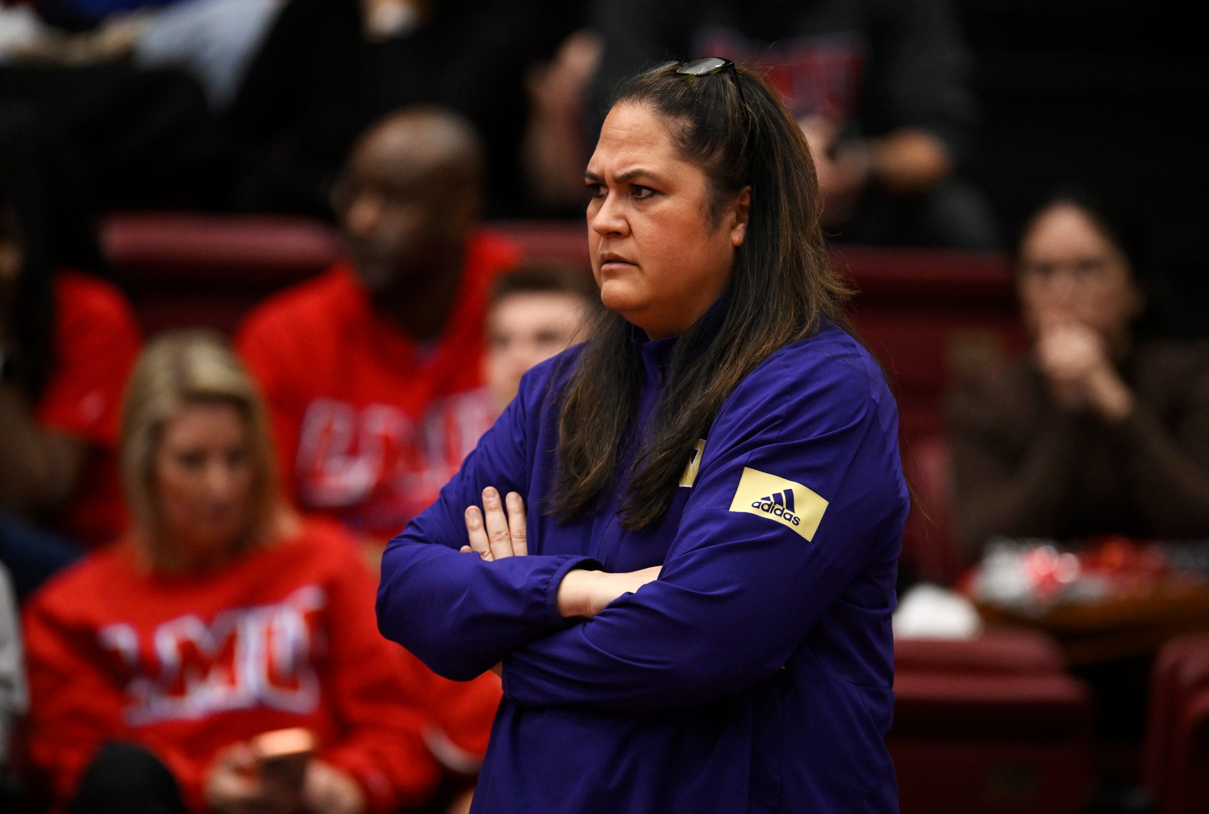Head coach Leslie Gabriel of the Washington Huskies.