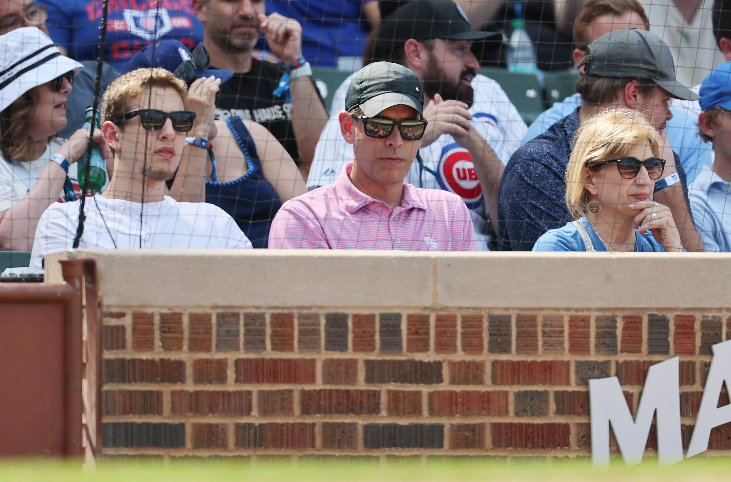 CHICAGO, ILLINOIS - JULY 18: General manager of the Boston Celtics Brad Stevens watches the game between the Chicago Cubs and the Boston Red Sox at Wrigley Field on July 18, 2025 in Chicago, Illinois. (Photo by Michael Reaves/Getty Images)