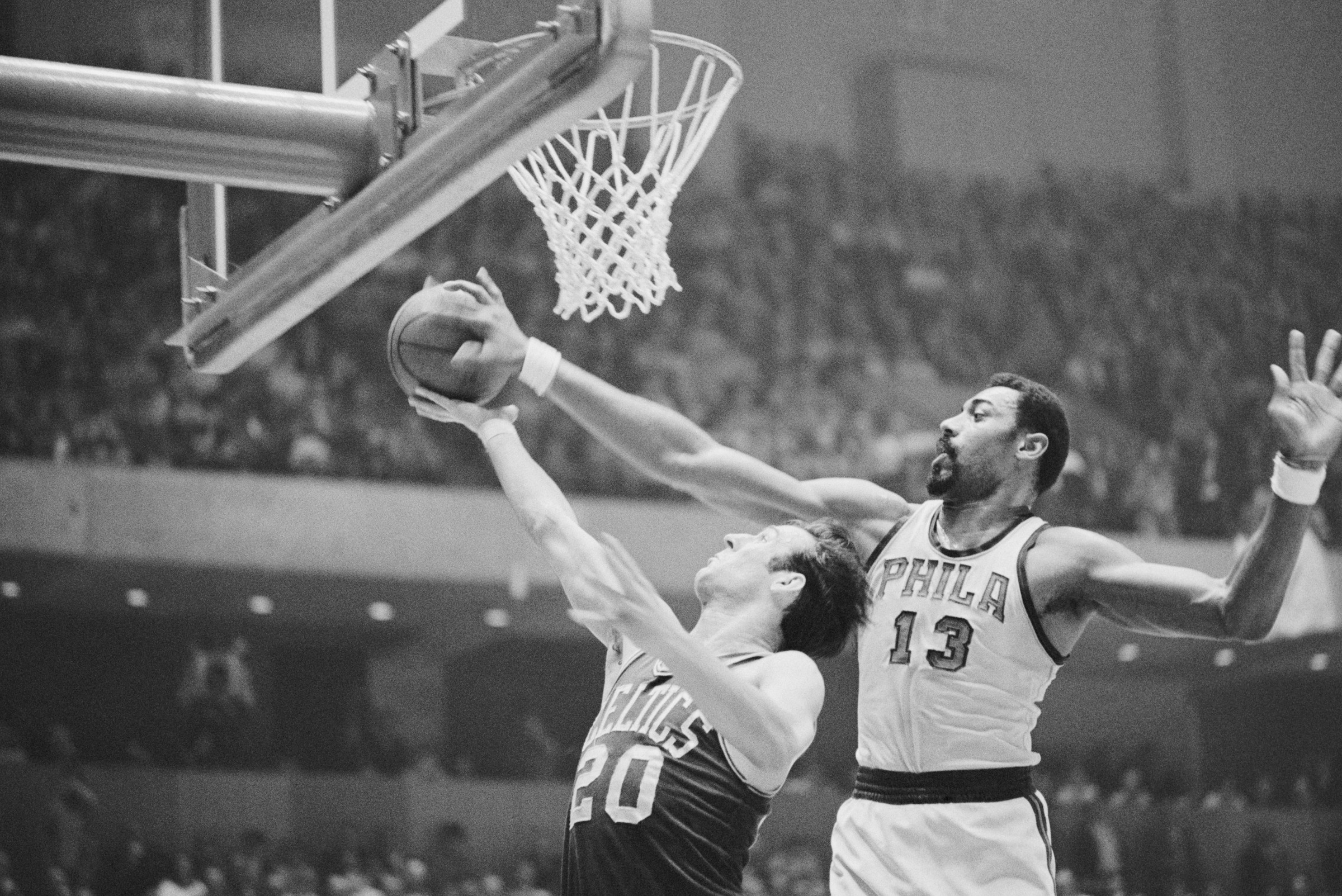 Wilt Chamberlain Blocking Shot