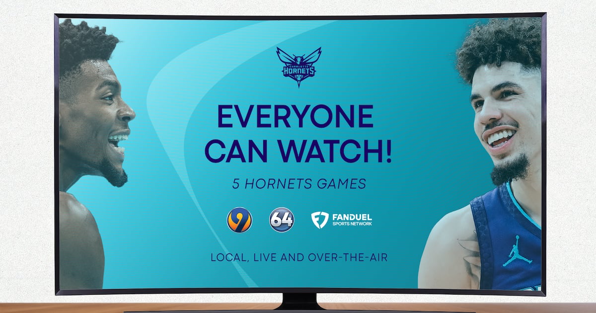 Charlotte Hornets announce primetime games on Ch. 9, TV64 – WSOC TV
