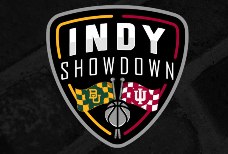 Logo for the Indy Showdown between IU and Baylor basketball.
