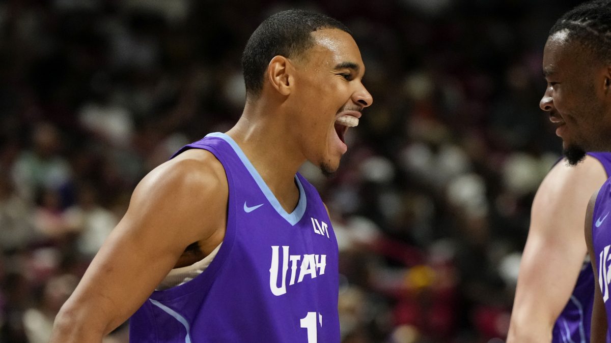 John Tonje, playing a Las Vegas Summer League game with the Utah Jazz.