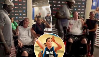 Shawn Bradley makes rare public appearance after bike accident that paralyzed him