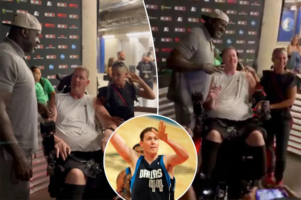 Shawn Bradley makes rare public appearance after bike accident that paralyzed him