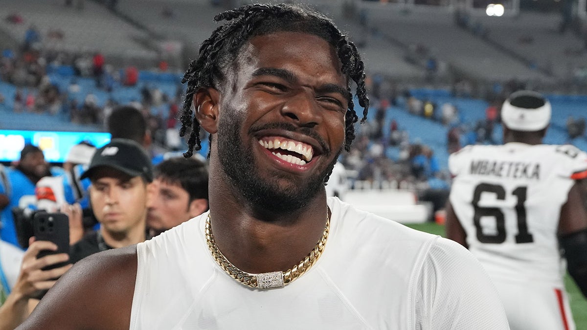 Shedeur Sanders laughs