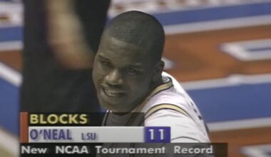 NCAA Video Vault: Shaq stuffs the stat sheet with historic 11-block March Madness triple-double