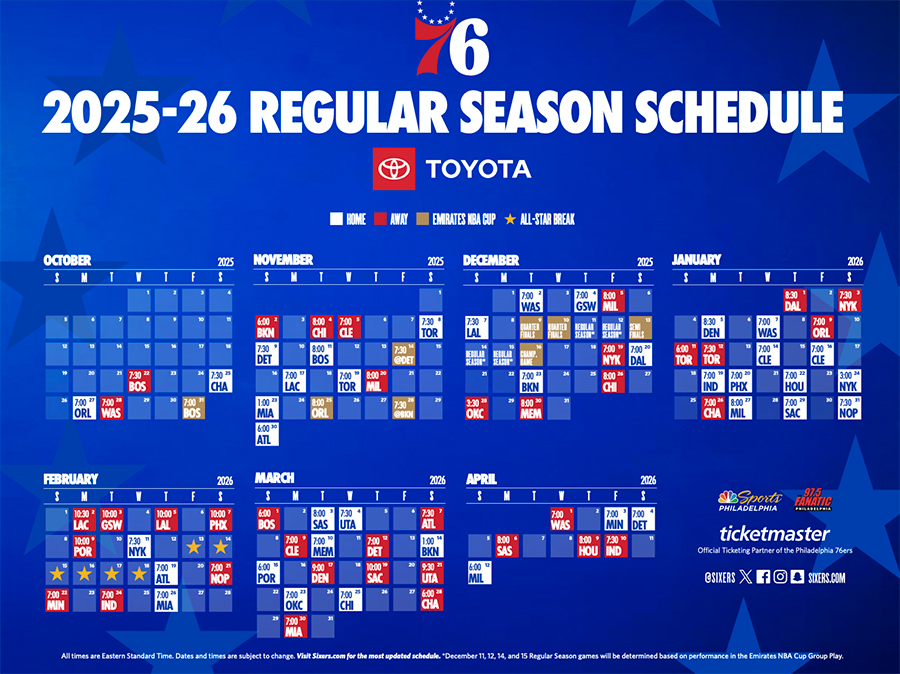 2025-26 Regular season schedule