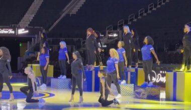 Golden State Warriors dance team preparing for Christmas Day halftime show