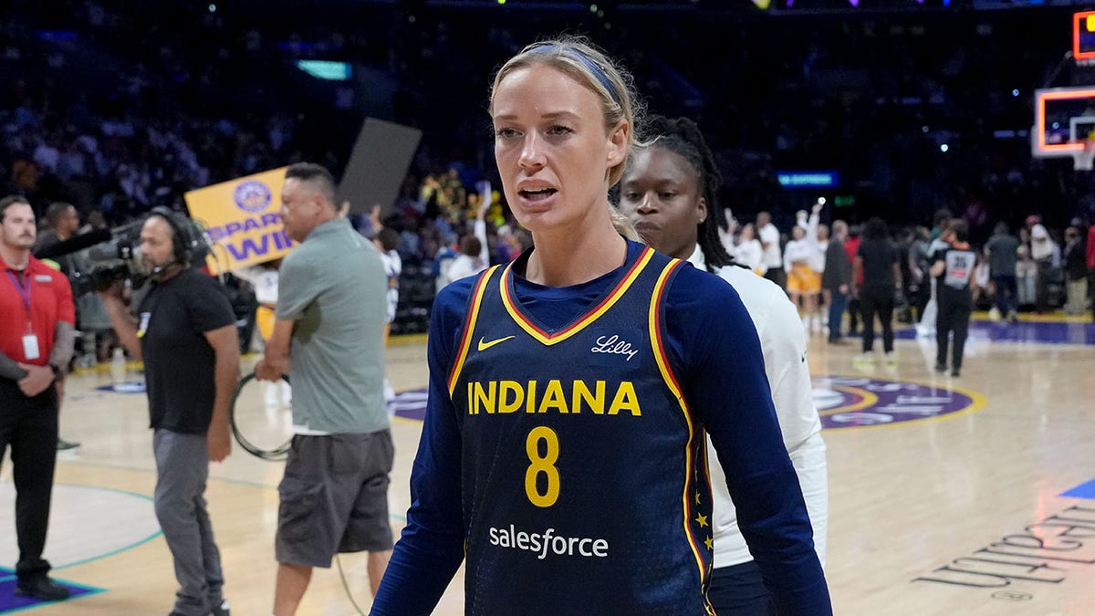 Sophie Cunningham leaves the court