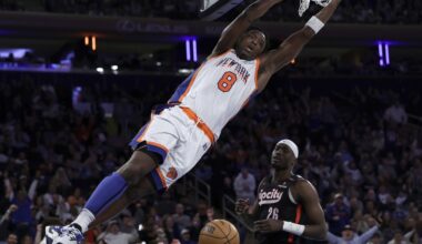 Anunoby and Bridges both score 28 points and Knicks dominate second half to beat Blazers 110-93